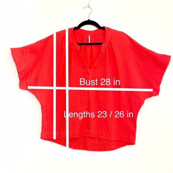 Young Fabulous & Broke RED PINK raw frayed edge dolman sleeve 100% cotton top. - Picture 3 of 9